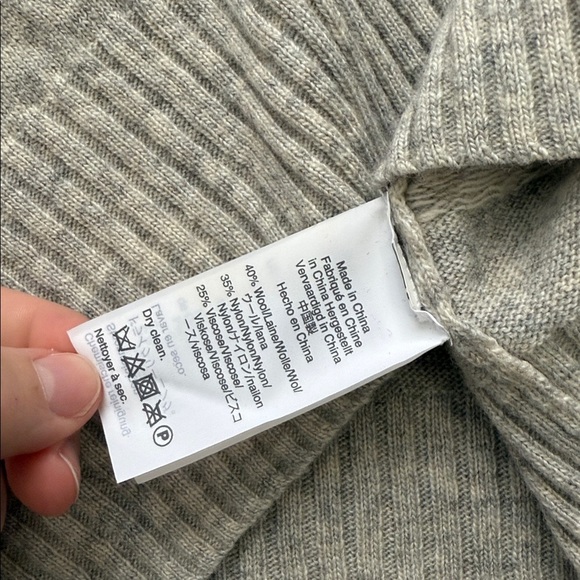 J. Crew Nordic Fair Isle Navy Grey Wool Blend Crewneck Sweater - Picture 6 of 8